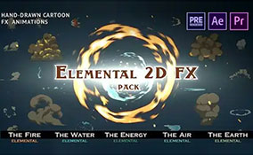 PR\AE脚本预设－1000+手绘2D卡通特效包：RTFX Elemental 2D FX Pack